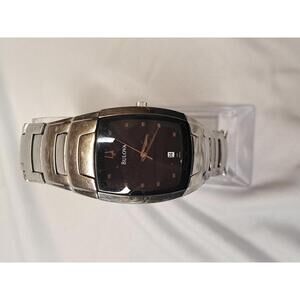Bulova Men's 96G46 Stainless Watch - Working Great - New Battery!